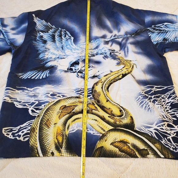 Dragon Eagle Button Shirt Size L Large VINTAGE Conspiracy - Picture 10 of 10